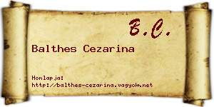 Balthes Cezarina névjegykártya